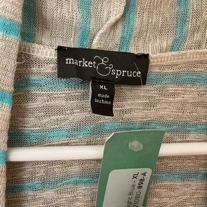 NWT Market & Spruce open front striped cardigan. Summer. Size XL Stitch Fix